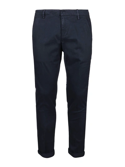 Dondup Gaubert Stretch Cotton Trousers In Blue