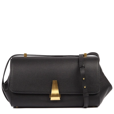Shop Bottega Veneta Bv Angle Bag In Black Palmellato Calfskin In Black/gold