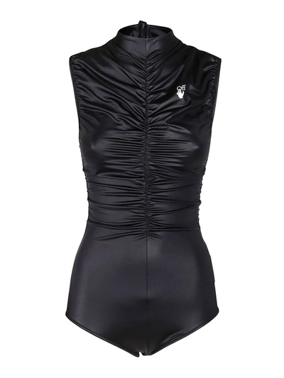 Shop Off-white Athleisure Bodysuit In Black