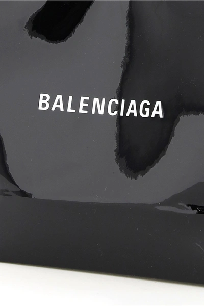 Shop Balenciaga North South Xxs Tote Bag Logo In Black