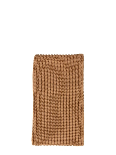 Shop Dsquared2 Scarf With Logo In Beige