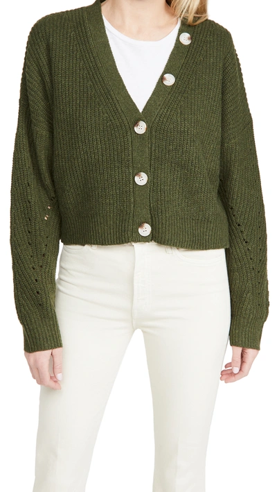 Shop Line & Dot Scarlett Cardigan In Olive