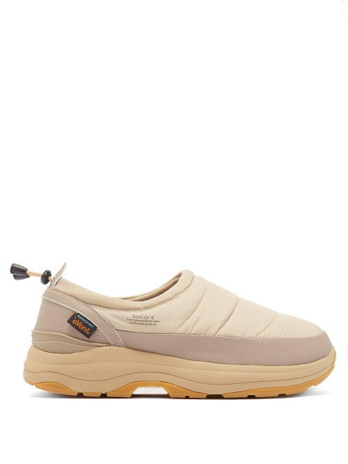 beige slip on trainers