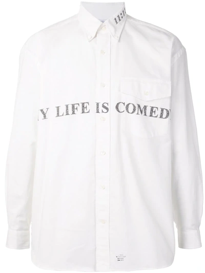 Shop Takahiromiyashita The Soloist My Life Is Comedy Shirt In White