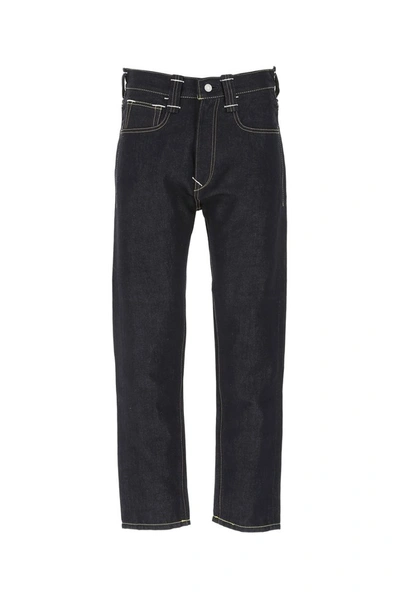 Shop Junya Watanabe Comme Des Garçons Straight Leg Jeans In Blue