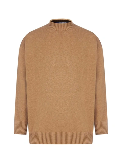 Shop Junya Watanabe Comme Des Garçons Jacquard Knit Sweater In Brown