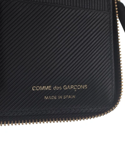 Shop Comme Des Garçons Wallet Intersection Zip Around Wallet In Black