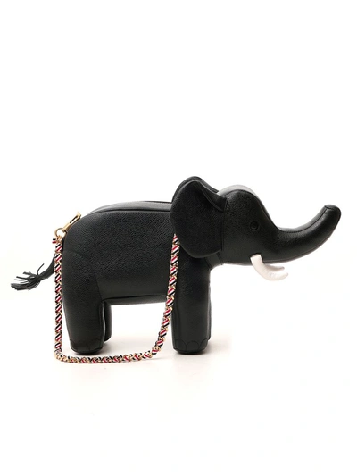 Shop Thom Browne Elephant Shoulder Bag In Black