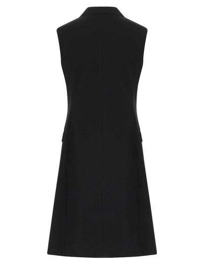 Shop Theory Double Breasted Vest Dress In Black