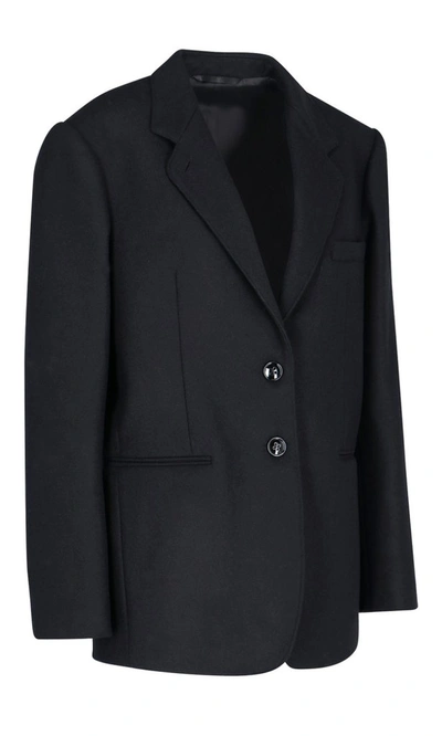 Shop Lemaire Single Breasted Blazer In Black