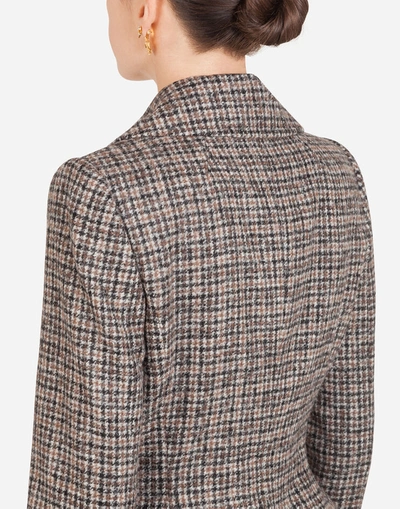 Shop Dolce & Gabbana Short Single-breasted Tweed Dolce Jacket