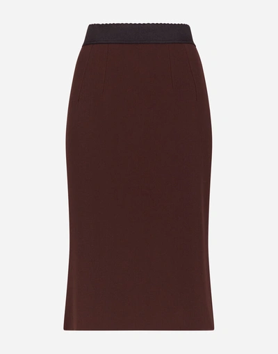 Shop Dolce & Gabbana Cady Midi Pencil Skirt