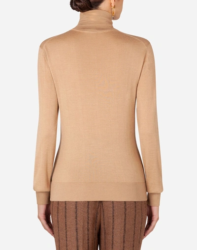 Shop Dolce & Gabbana Cashmere And Silk Turtle-neck Sweater