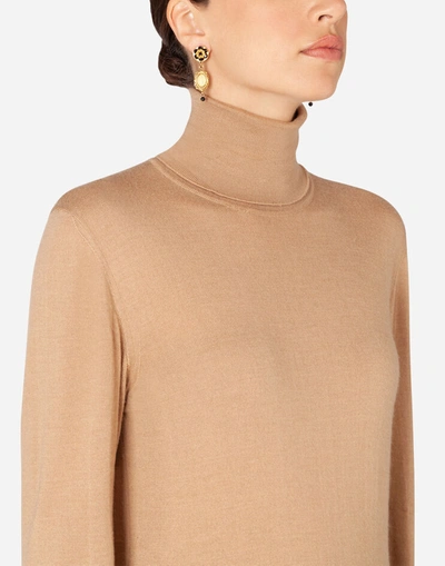 Shop Dolce & Gabbana Cashmere And Silk Turtle-neck Sweater