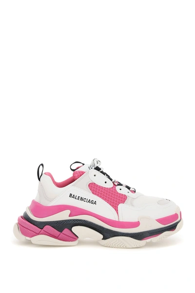 Shop Balenciaga Triple S Sneakers In Pink Multi