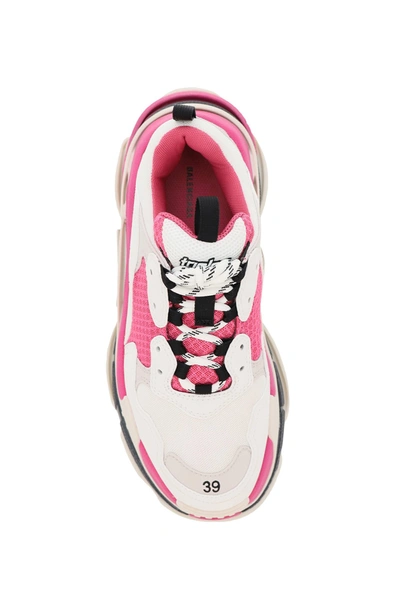 Shop Balenciaga Triple S Sneakers In Pink Multi