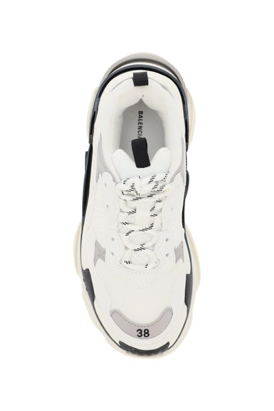 Shop Balenciaga Triple S Sneakers In White Black Light