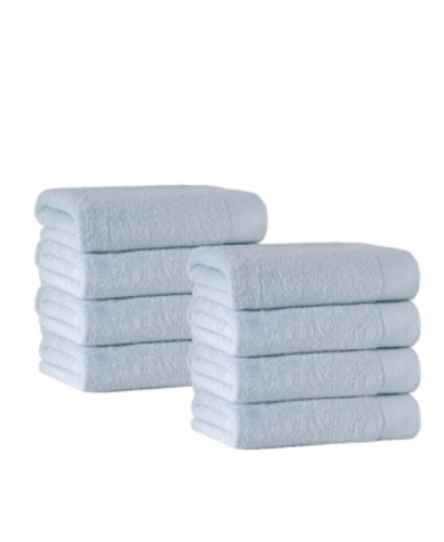 Shop Enchante Home Signature 8-pc. Hand Towels Turkish Cotton Towel Set In Waterfall