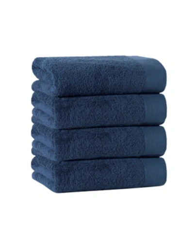Shop Enchante Home Signature 8-pc. Wash Towels Turkish Cotton Towel Set In Dark Blue