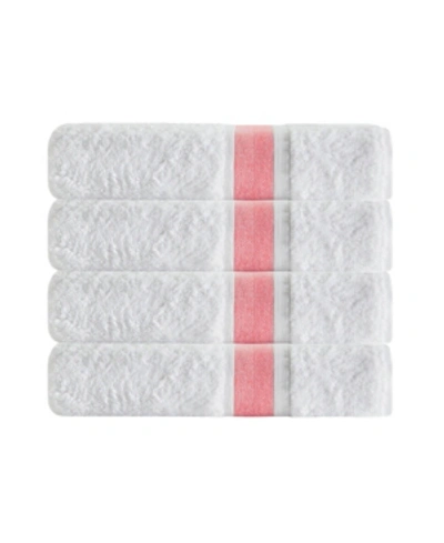 Shop Enchante Home Unique 4-pc. Turkish Cotton Bath Towel Set In Orange