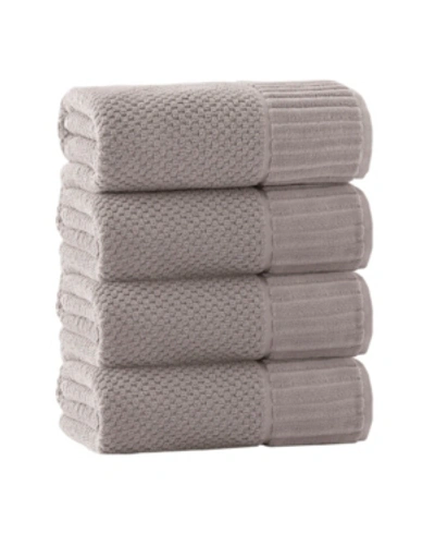 Shop Enchante Home Timaru 4-pc. Bath Towels Turkish Cotton Towel Set In Dark Beige