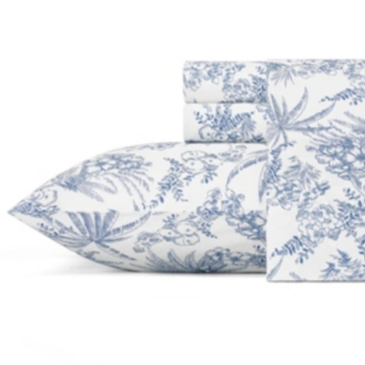 Shop Tommy Bahama Home Tommy Bahama Pen And Ink Palm King Pillowcase Pair In Dark Blue