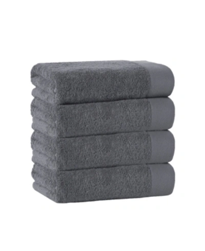 Shop Enchante Home Signature 8-pc. Wash Towels Turkish Cotton Towel Set In Dark Grey