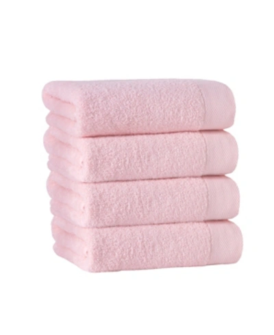 Shop Enchante Home Signature 8-pc. Wash Towels Turkish Cotton Towel Set Bedding In Bright Pink