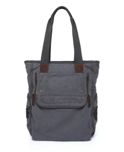 Tsd Brand Atona Canvas Tote Bag In Gray