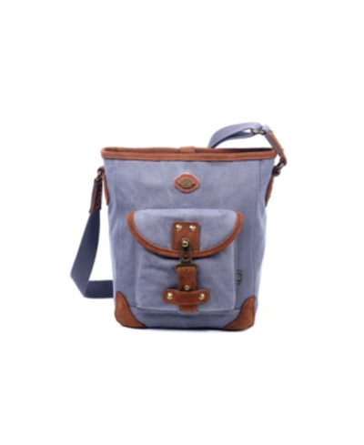 Shop Tsd Brand Dolphin Canvas Crossbody Bag In Gray