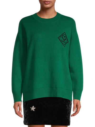 Logo Wool blend Sweater In Green