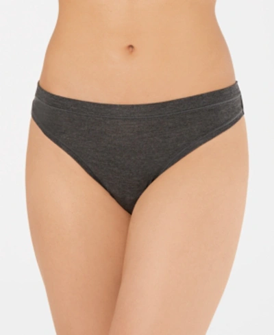 Shop Alfani Ultra Soft Mix-and-match Thong Underwear, Created For Macy's In Charcoal Grey