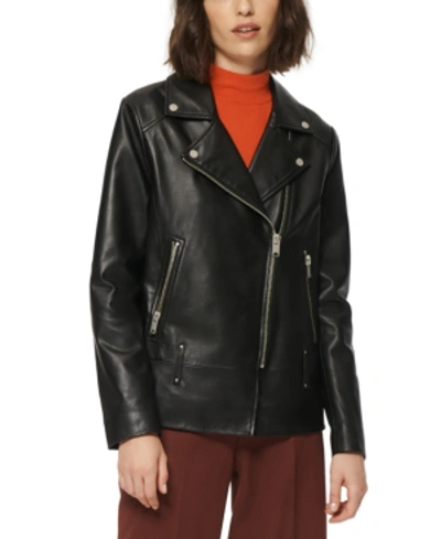Marc new york leather moto jacket top