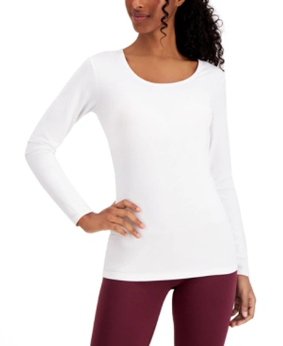 Shop 32 Degrees Base Layer Scoop-neck Top In White