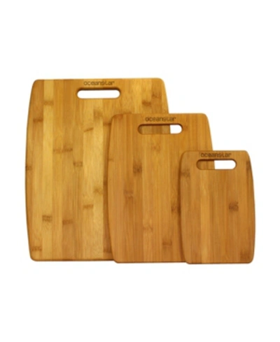 Shop Oceanstar 3-piece Bamboo Cutting Board Set In Natural