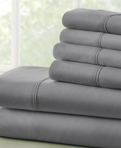 Ienjoy Home Solids In Style 6-pc. Sheet Set, Full In Gray