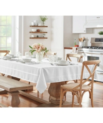 Elrene Elegance Plaid 52" X 52" Tablecloth In White