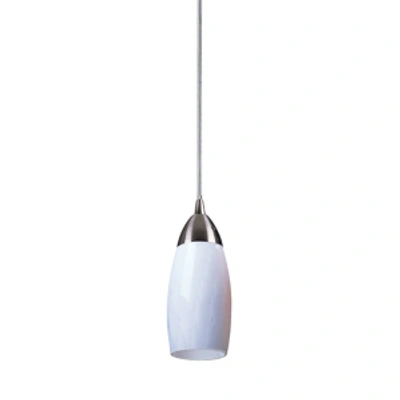 Elk Lighting Milan Collection 'simply White' 1 Lt Pend In Silver