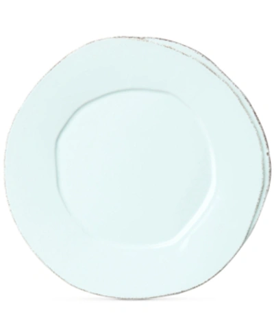 Vietri Lastra Collection European Dinner Plate In Aqua