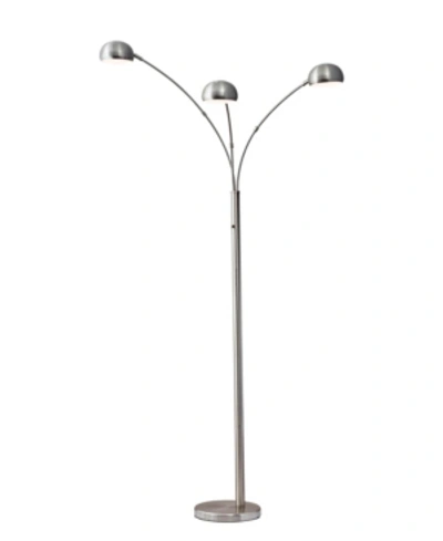 Shop Adesso Domino Arc Lamp In Brushed Steel