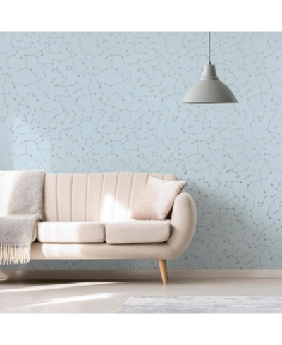 Shop Tempaper Novogratz Constellations Peel And Stick Wallpaper In Powder