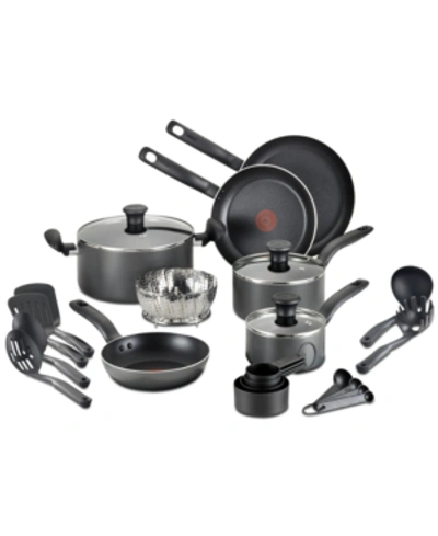 Shop T-fal 18-pc. Nonstick Cookware Set In Grey