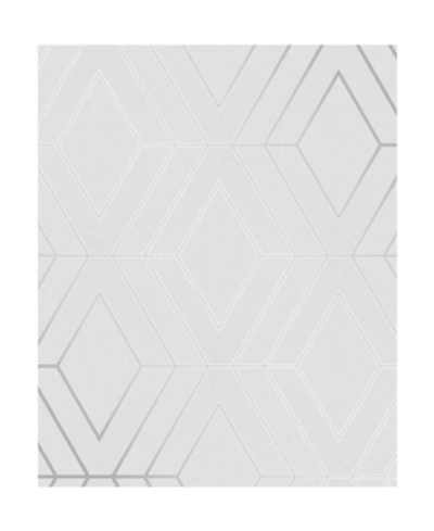 Shop Advantage 20.5" X 369" Adaline Light Geometric Wallpaper In Gray
