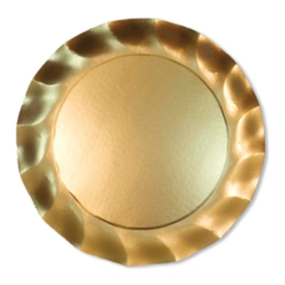 Shop Sophistiplate Wavy Salad Plate - 16 Pack In Satin Gold