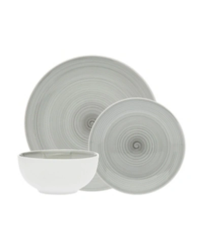 Shop Godinger Spiral Grey 12-pc Porcelain Dinnerware Set