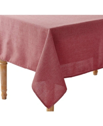 Shop Violet Table Linens Â European Solidâ Pattern Tablecloth In Cranberry