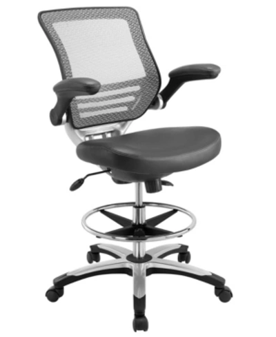 Shop Modway Edge Drafting Chair In Gray