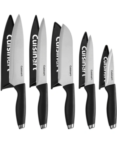 Shop Cuisinart 10-pc. Cutlery Set With Stainless Steel End Caps In Black