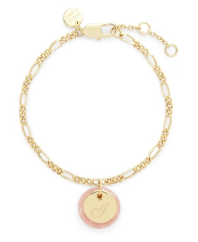 Shop Brook & York 14k Gold Plated Chelsea Initial Charm Bracelet In Gold - I