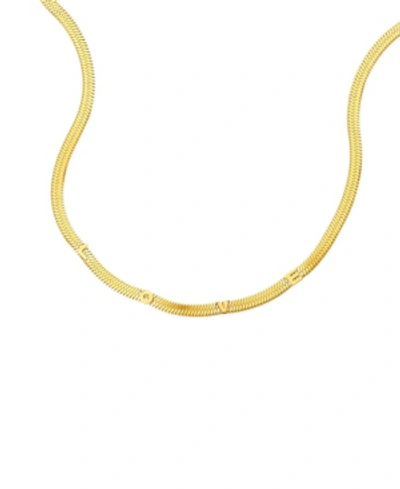 Shop Adornia Love Snake Chain Necklace In Yellow